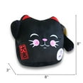 thumbnail image 3 of Lucky Cat Official 8" Plush, Cute Stuffed Animal MANEKI NEKO Anime Plush Waving Cat, BLACK Color Cat Plush, Plushie Lucky Cat Waving Arm Stuffies. Japanese Decor Kawaii Plushies., 3 of 5