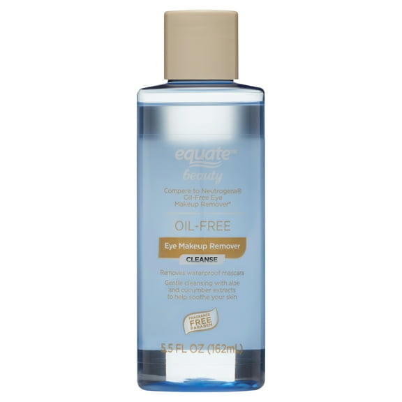 Equate Oil-Free Eye Makeup Remover for Face Care, Fragrance Free, 5.5 fl oz, Compare to Neutrogena® Oil-Free Eye Makeup Remover