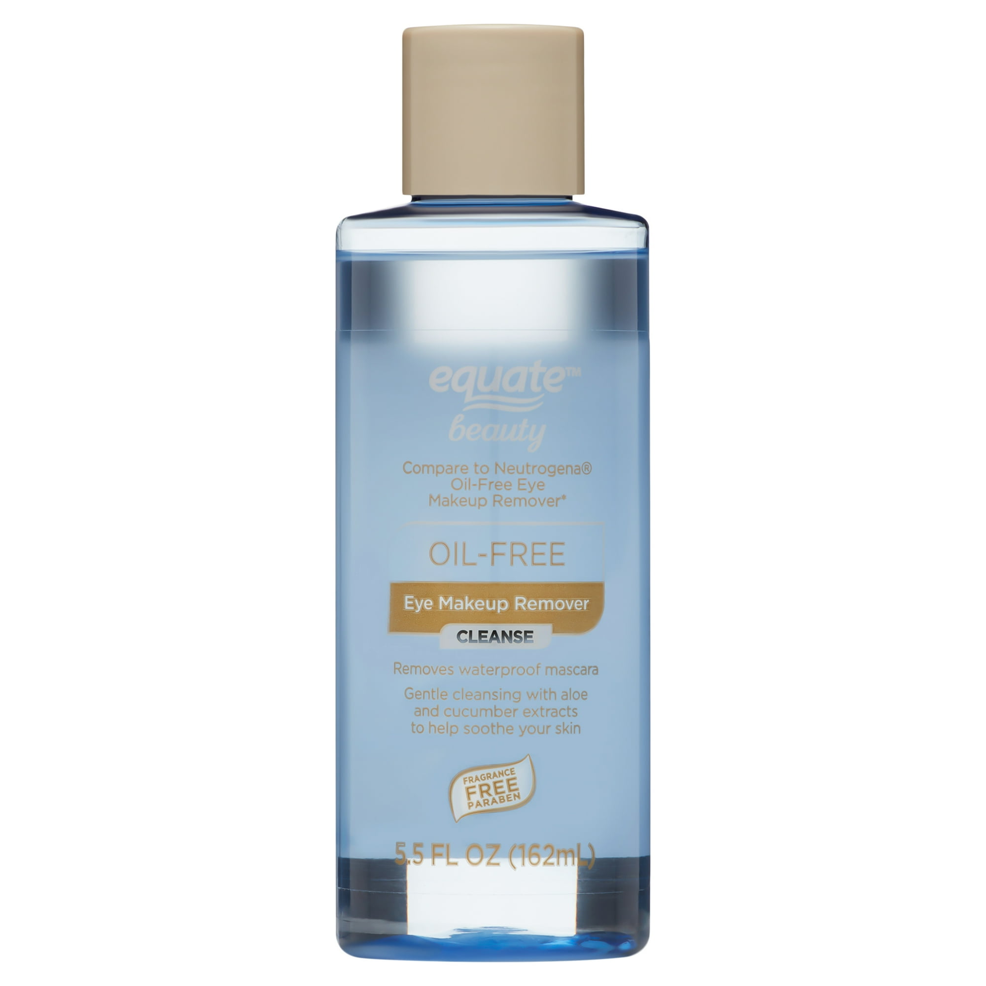 Equate Oil-Free Eye Makeup Remover for Face Care, Fragrance Free, 5.5 fl oz, Compare to Neutrogena® Oil-Free Eye Makeup Remover