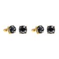 thumbnail image 3 of Jumpingount Brillo Stud Colgante Colgante Accesorios populares Pendientes de fiesta Aniversario diario Pendiente simple Playa Negro Negro 2piezas Jumpingount CBP304950, 3 of 5