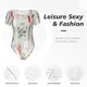thumbnail image 4 of Balery Happy Easter Body de cuello redondo de manga corta para mujer Tops de manga corta Tops básicos-Medium, 4 of 7
