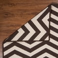 thumbnail image 4 of Linon Salonika Chevron Reversible Woven Wool 5'x8' Rug in Brown, 4 of 7