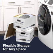 Bankers Box Letter/Legal Size Storage Boxes, 4 per Carton, White, Small/Large Office - Basic Duty