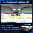 thumbnail image 2 of Conjunto de Luz de Consola Superior Unique Bargains con Bombillas Halógenas para Dodge para Ram 1500 2500 1998-2001 Lámpara de Lectura de Techo con Estuche para Gafas 55350657/SN96TL2AA/55350655 Beige, 2 of 7