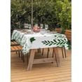 thumbnail image 2 of Outdoor Tablecloth with Umbrella Hole and Zipper, Green Spring Botanical Rectangle Table Cloth 60x120 Inch Waterproof Tablecloth, Weeping Eucalyptus Butterfly Picnic Table Cover for Patio Camping, 2 of 7