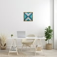 thumbnail image 2 of Stupell Industries Geometric Blue Symmetrical Design Abstract Photography Gold Floater Framed Canvas Art Print Wall Art, 18 x 18, 2 of 9