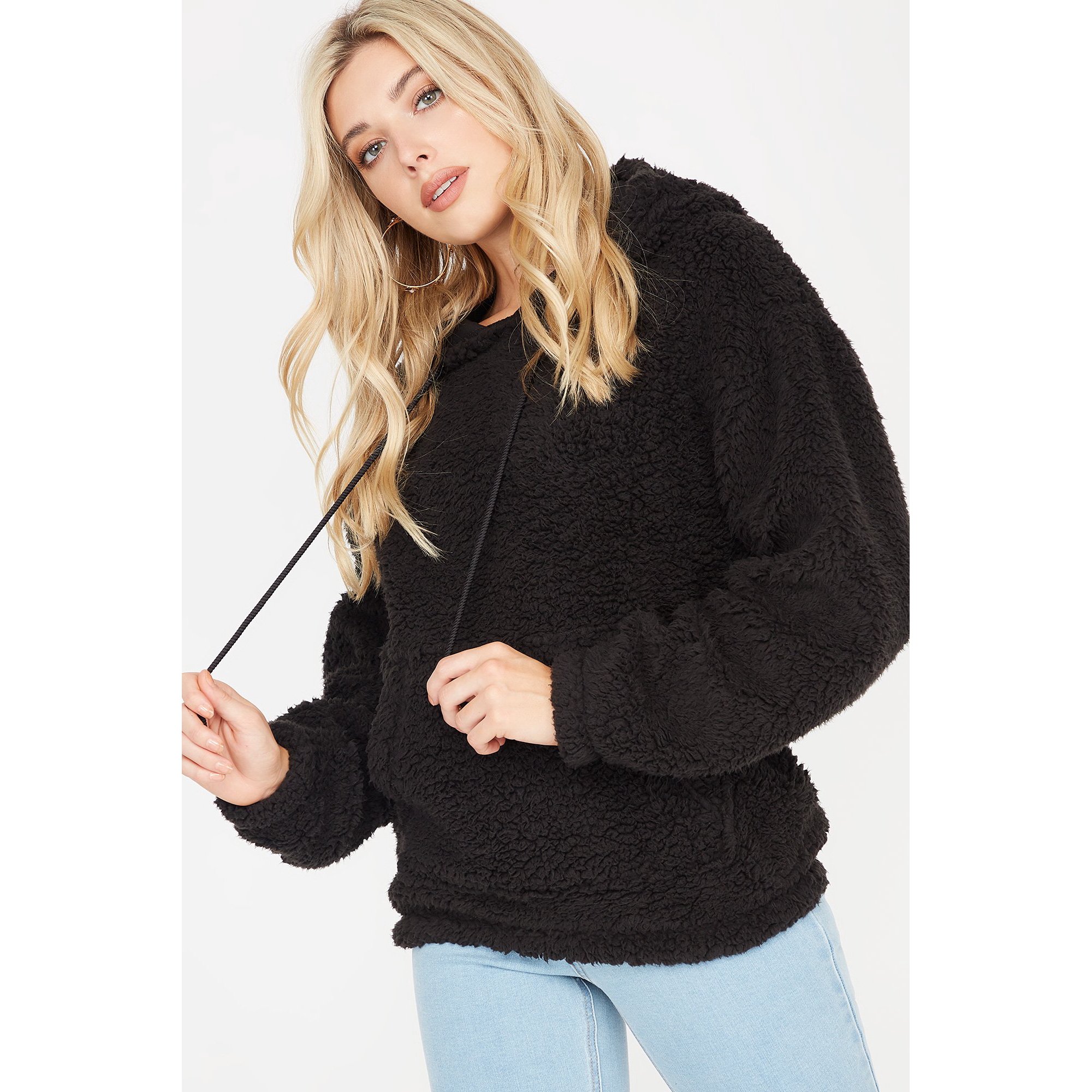Urban Planet Women's Sherpa Drawstring Hoodie | Walmart Canada