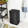 thumbnail image 3 of Honey Can Do 13.2 Gallon Trash Can, Touchless Kitchen Trash Can, Black Stainless Steel, 3 of 9