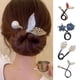 thumbnail image 2 of Rizador de pelo con forma de flor, cola de pez, plumas y diamantes de imitación, herramienta para hacer moños, enrollador rápido para cabello largo, accesorios para peinar el cabello de mujer, 2 of 8
