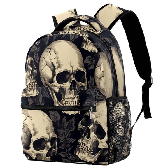 Lightweight Backpack Skull School Bag Travel Laptop Daypack for Men Women Casual Rucksack
