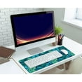 thumbnail image 6 of Green Tropical Leaves Desk Mat,Palm Leaves Growing Upwards Gaming Mouse Pad,Large Non-Slip Rubber Base Mousepad with Stitched Edges,Waterproof Mouse Mat Desk Pad for Office Game Home 35.4x15.75 in, 6 of 6