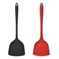 thumbnail image 4 of Ounissouiy Espátula de cocina con mango largo para cocinar y hornear, volteador de alimentos de silicona, utensilios de cocina manuales Cocina y Comedor Negro, 4 of 6