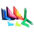 thumbnail image 2 of Bloques De Construcción De ángulo Multicolores De Degradada Inteligencia Desarrollar Sunnimix Bloques de colores en ángulo recto para niños, 2 of 8