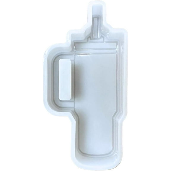 Tumbler with Handle 40 oz Silicone Freshie Mold 5x2.5x 0.8 with Handle Stan Cup Drip Heat Tolerant Oven Safe Scented Aroma Beads