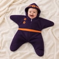 thumbnail image 3 of Halloween Baby Clothes Soft Flannel Hooded Romper Jumpsuit Halloween One-Piece Fll Winter Outfit for Kids, 3 of 6