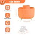thumbnail image 7 of SAYEEC Orange 360° Rotatable 5 Compartment Desk Pen Holder Organizer, Pencil Cup with Detachable Phone Stand for Office & Home Storage, 7 of 7