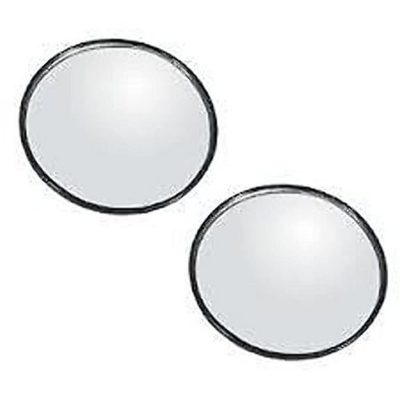3 Inch Convex Blind Spot Mirror Aluminum Frame w/Adhesive Set of 2