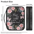 thumbnail image 5 of FKELYI PU Leather Bible Cover for Prayer Zippered Bible Bags with Handle Large Capacity Bible Carrier Pink Floral Butterfly Trust Print Book Organzier Holder for Christian, 5 of 6