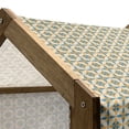thumbnail image 5 of Geometric Pet House, Abstract Geometric Origami Pattern Vintage Illustration Retro Style Print, Outdoor & Indoor Portable Dog Kennel with Pillow and Cover, 5 Sizes, Orange Teal Cream, by Ambesonne, 5 of 5