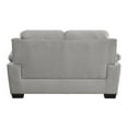thumbnail image 3 of Hugh 58 Inch Loveseat- Gray Polyester- Soft Foam Cushioned- Solid Wood, 3 of 6