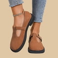 thumbnail image 5 of WHLBF Womens Shoes Low-Heeled Loafers Casual Plus-Size Shoes Trendy Sandals Size 6, 5 of 6