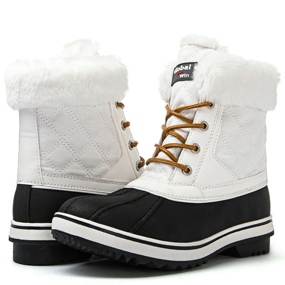 Globalwin Women's Snow Boots Winter Boots For Women White 8M