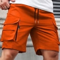 thumbnail image 5 of Mens Cargo Shorts Multi-Pocket 7" Inseam Lightweight Quick Dry Elastic Waist Drawstring Short Pants Outdoor Hiking Summer Wear, 5 of 7