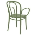 thumbnail image 2 of 33.5" Olive Green Stackable Patio XL Dining Armchair, 2 of 8