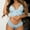 Blue, variant on Lisbinx Bras Plus Size Women Big Breast Women's Plus Size Lingerie Corset Lace Floral Bralette Bra Two Piece Underwear Thong - High Elasticity Sexy Perfect for Nightwear and Intimate Moments