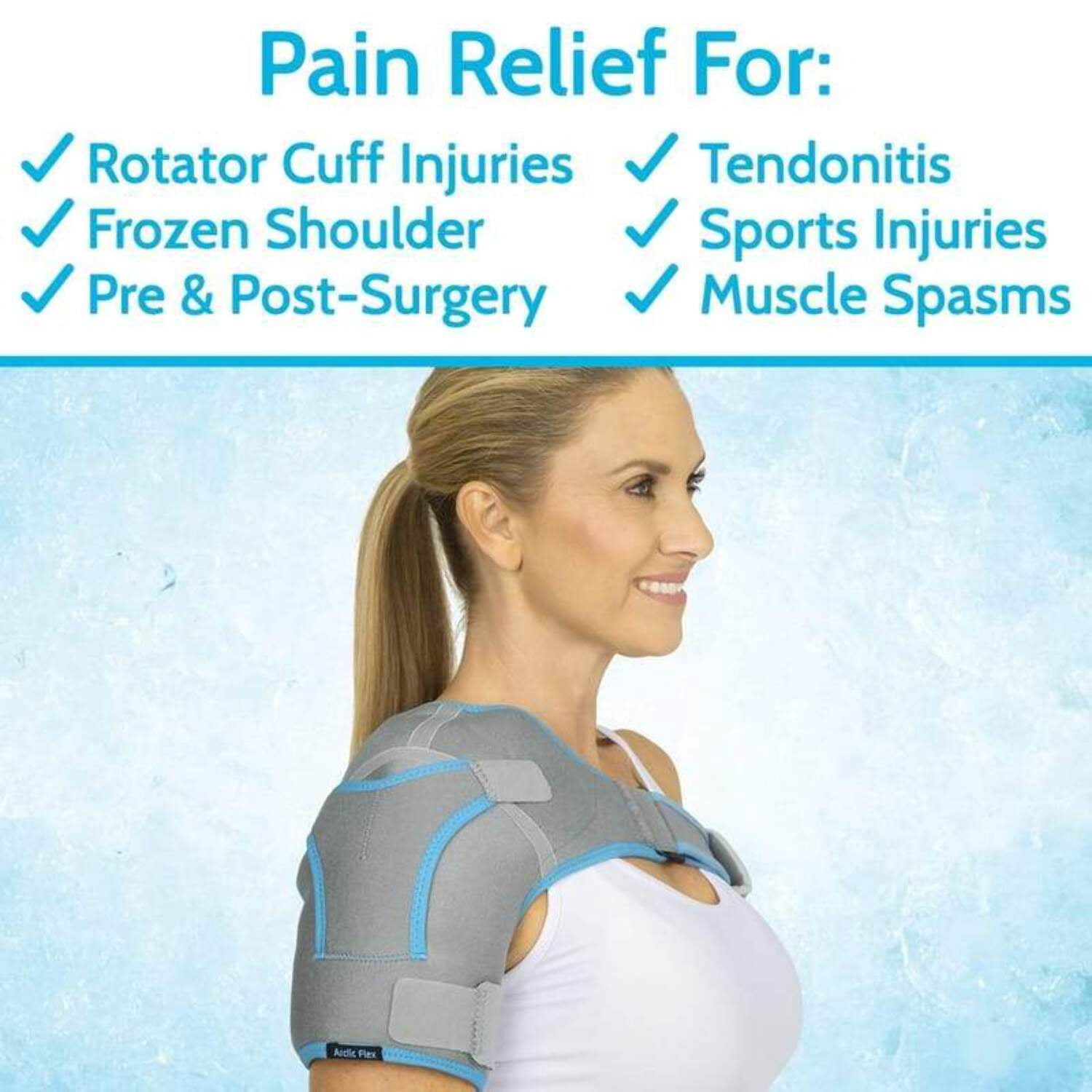 Arctic Flex Shoulder Ice Pack Brace – Reusable Cold & Hot Gel Wrap for Shoulder Pain, Tendonitis, Rotator Cuff Relief, and Joint Support (Left or Right)