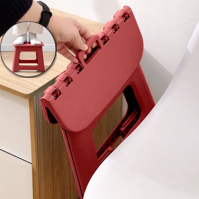 Dvruxg Folding Step Stool, Step Stool, Heavy Duty Step Stools for Adults, Compact Foot Stools, Light-Weight Toddler Step Stool for Kitchen, Bathroom