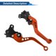 thumbnail image 5 of Palancas de freno y embrague cortas únicas para BMW R NINE T 2014-2016, palanca de freno ajustable en 6 posiciones, aleación de aluminio T6 6061, naranja, 1 par, 5 of 7