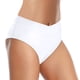 thumbnail image 3 of Gibobby Pantalones cortos de natación Bikini de talle para mujer, traje de baño de completa, pantalones cortos de Yoga deportivos, falda(Blanco,M), 3 of 4