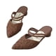 thumbnail image 5 of Sandalias de verano con punta en punta para mujer, planas, informales, de moda, para uso diario, tacón bajo, Color sólido, ropa exterior, medias zapatillas, sandalias, 5 of 5