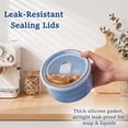 thumbnail image 5 of Onader 8 Piece Serving Bowls with Lid, Ceramic Mixing Bowls Set of 4, Food Storage Container for Soup Salad Meat Pasta Cereal Leftover, Microwave & Dishwasher Safe -Blue, 5 of 10
