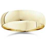 Pompeii 6mm Dome High Polished Wedding Band 14K Yellow Gold (,)