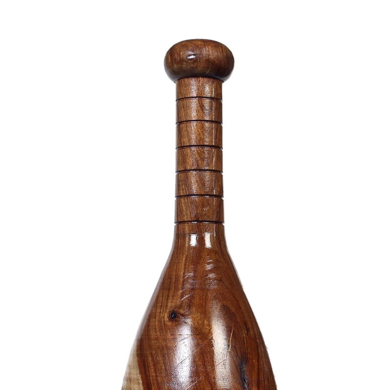 Wooden Mugdar, Indian Club Exercise Equipment, Natural Wood, Oval Shape (8, Kilograms)