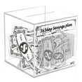SATRINO Clear and Unopenable Piggy Bank, Transparent Money Box for Cash