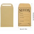 thumbnail image 2 of 100 Pcs Self-Adhesive Seed Envelope Kraft Seeds Storage Envelopes with Pre-Printed Collection Template, Mini Seed& Packet Envelopes, Self-Sealing Brown Paper (8 * 12cm), 2 of 5