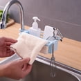 thumbnail image 5 of Mdesiwst Sponge Sink Sponge Caddy, Plastic Detachable Hanging Faucet Drain Rack for Bathroom, Scrubbers, Soap,, 5 of 7