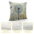 thumbnail image 4 of COMIO  Blue Dandelion Pillow Cover for Living Room Decor Rustic Farm Plants Botanical Square Soft Throw Pillow Dragonfly Watercolor Flowers Decorative Cushion Cover,White, 4 of 5