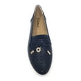 thumbnail image 4 of Victoria K Women's Rhinestone Emblem With Bow Tie Embossed Casual Flats, 4 of 5