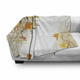 thumbnail image 3 of Nature Soft Flannel Fleece Blanket, Autumn Maple Leaves Branches in Fall Earthen Tones Faded Woodland Art Print, Cozy Plush for Indoor and Outdoor Use, 70" x 90", Tan Yellow Orange, by Ambesonne, 3 of 6