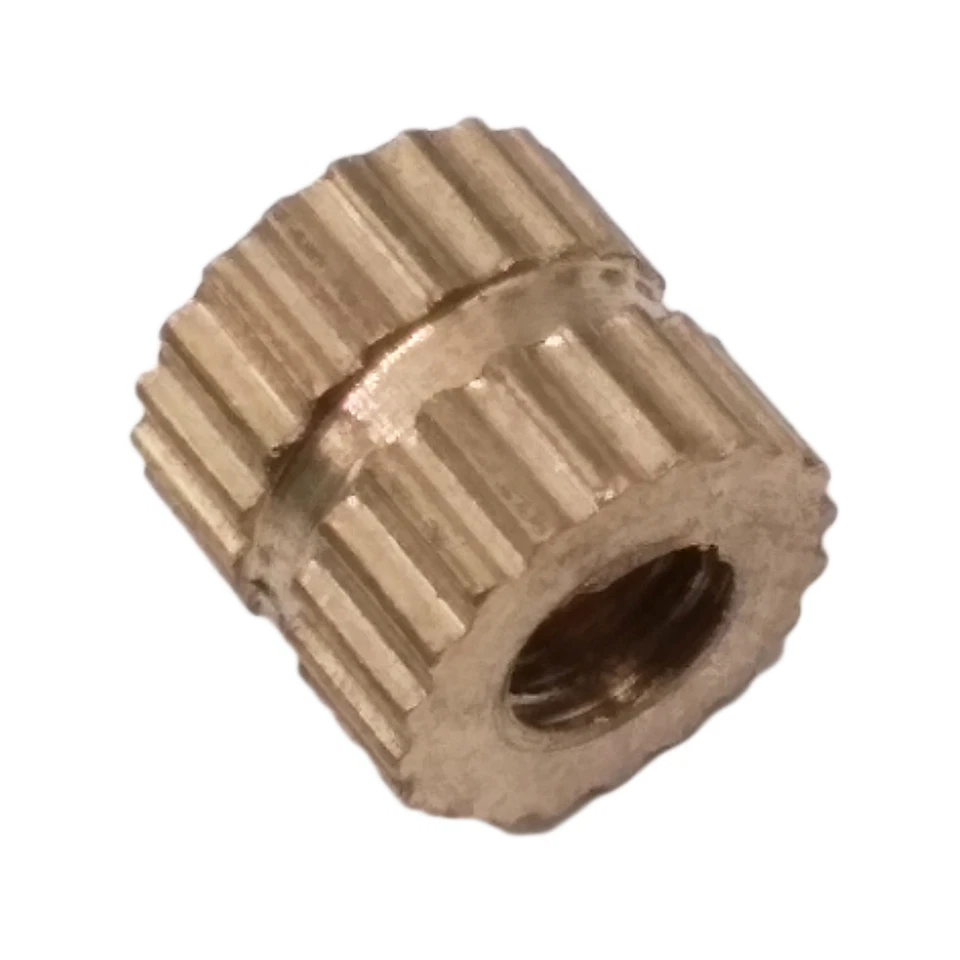 CIRCLE- Us Stock 50X M3 L5Mm Od5.3Mm Brass Cylinder Knurled Threaded Insert Embedded Nut