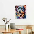 thumbnail image 2 of Patifu Colorful Dog Canvas Art Print for Living Room Bedroom Office Wall Decor, Handmade Quality Material, Waterproof, Tear Resistant, Aesthetic Decoration, Wonderful Gift, Easy to Frame 12x16 in, 2 of 5