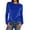 Blue #52, variant on Women Velvet Crew Neck Long Sleeve Top Soft Velour Basic Pullover Shirts Casual Slim‑Fit Stretchy Velvet Blouse Navy L