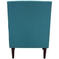 thumbnail image 4 of Pemberly Row Modern Traditional Fabric Lounge Chair in Teal Blue, 4 of 4