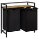 thumbnail image 1 of 95L Cesto Ropa Sucia con 2 Compartimentos, Cesta para Ropa Sucia con Tapa, Marco de Metal, Cubo Ropa Sucia con 2 Bolsas Extraíbles para Lavadero, Dormitorio, Baño, Negro, 1 of 7