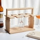 thumbnail image 4 of Soporte de madera para vasos de whisky, bandeja de servir de madera, 4 of 5