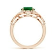 thumbnail image 2 of ANGARA Oval Lab Grown 2.25 Ct Emerald Infinity Engagement Ring with Accents for Women in 14K Rose Gold (Size-10x8mm) | May Birthstone, Anniversary, Jewelry Gift for Women | Lab-Grown Emerald Ring, 2 of 9